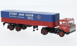 Brekina 85282 - H0 - DAF FT 2600 Plane-Sattelzug Steef van Loon